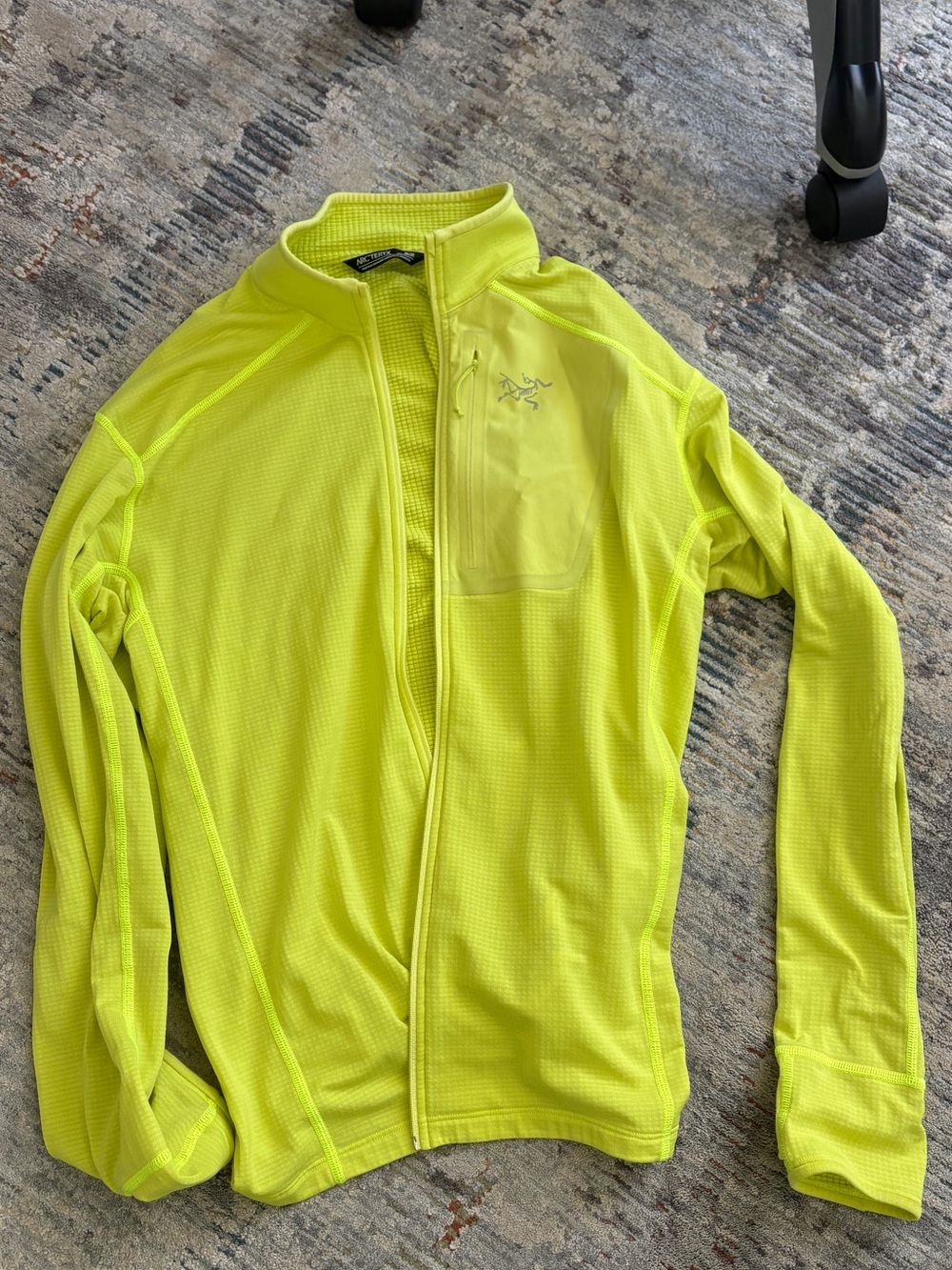 Arc'teryx Women's Neon Yellow Lightweight Ski Midlayer Jacket